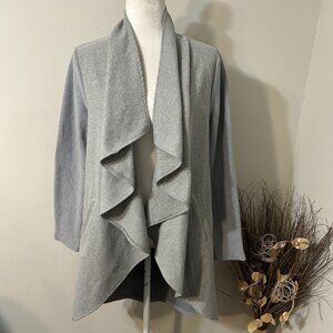 Unbranded Women Waterfall Long Wrap Coverup Jacket Gray Long Sleeve Size L